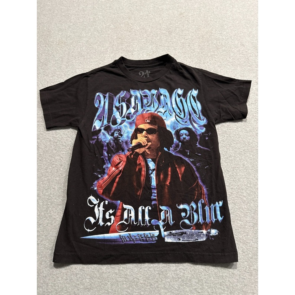 21 Savage It's All A Blur Official Tour T Shirt Size Adult S Double Sided - Picture 3 of 11